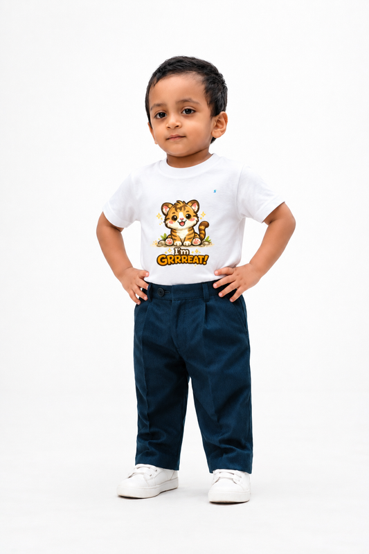 Tiger great Boy's Crew Neck T-Shirt