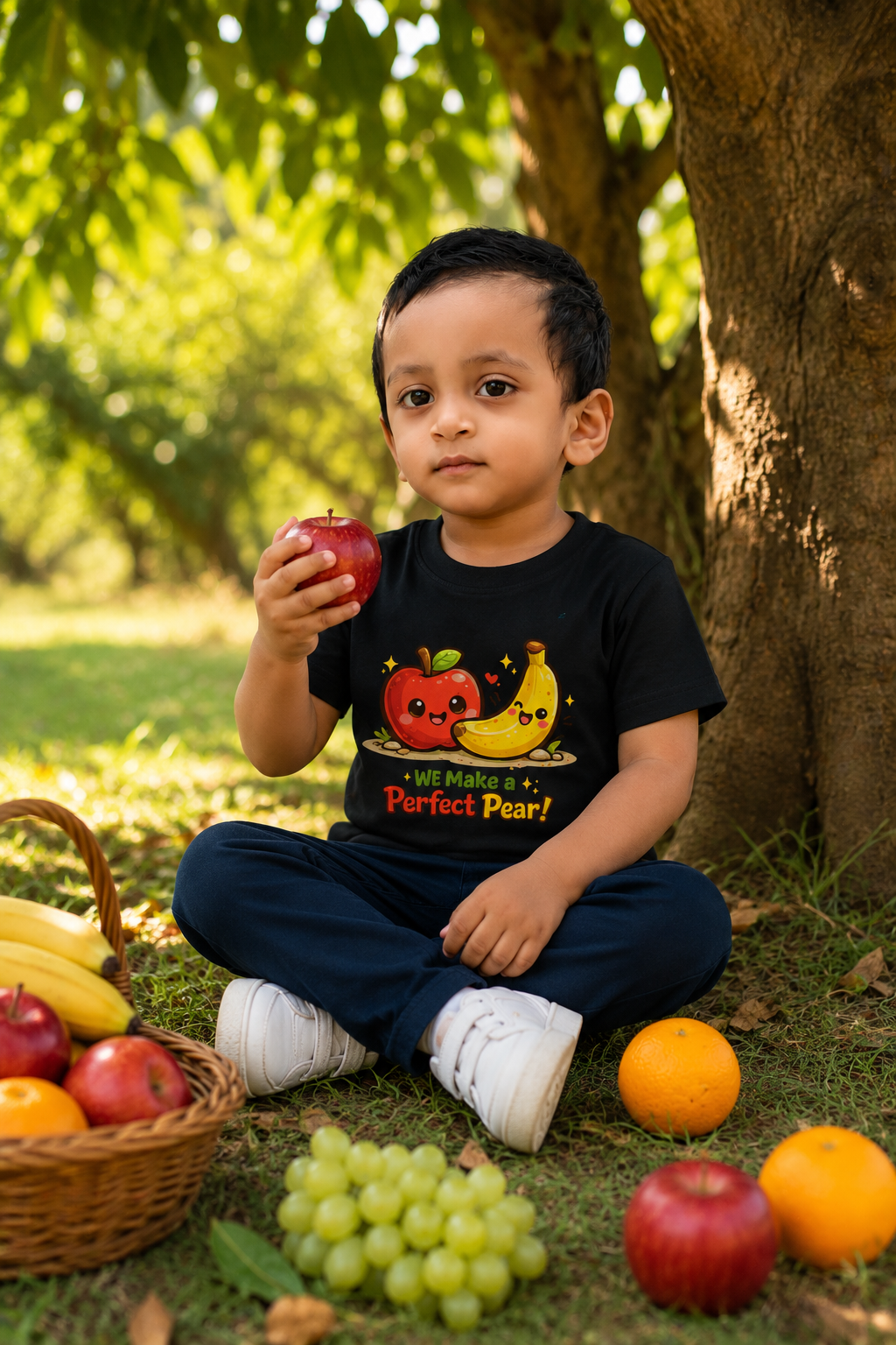 apple and banana Boy's Crew Neck T-Shirt