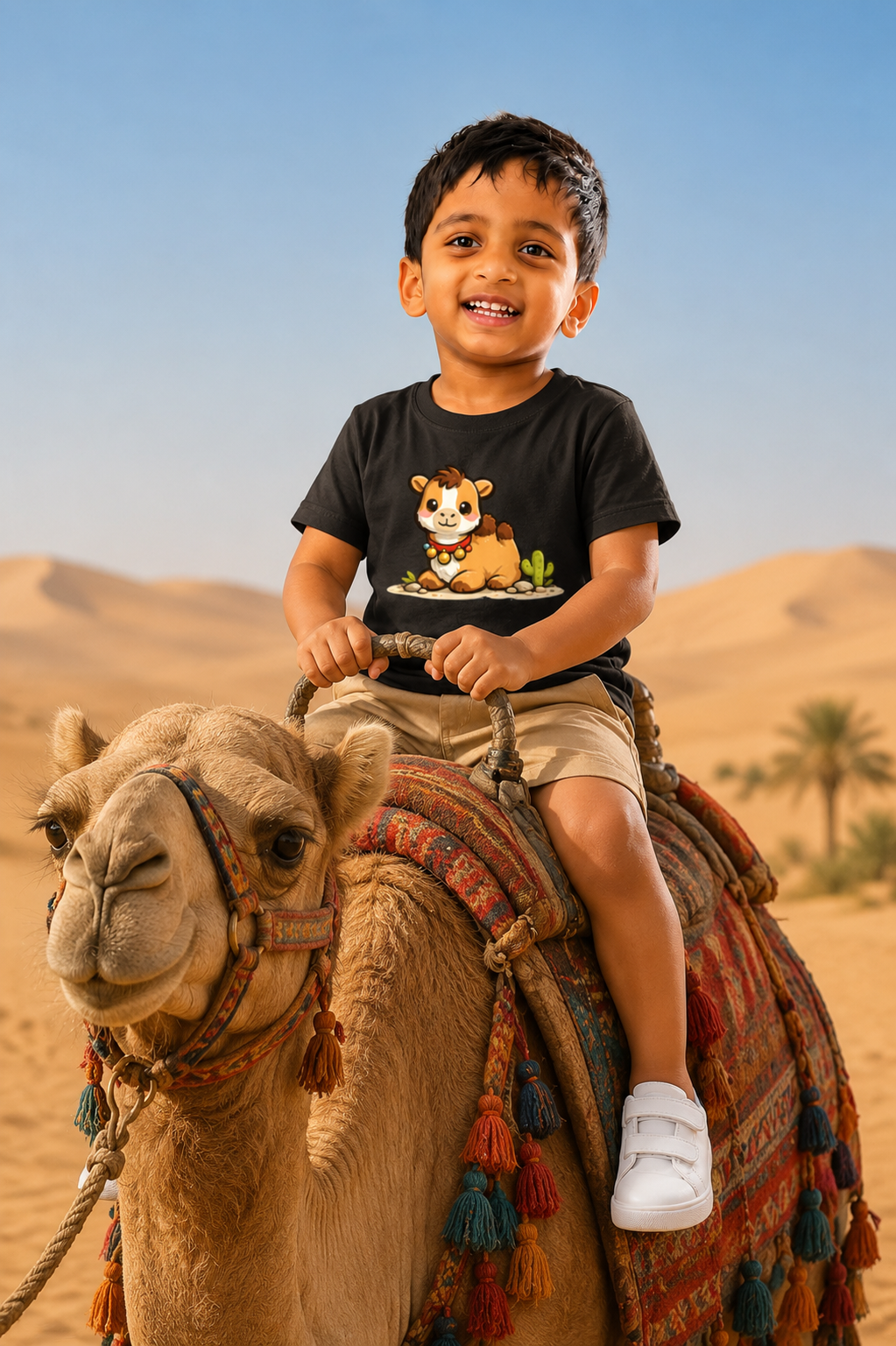 camel funny Boy's Crew Neck T-Shirt