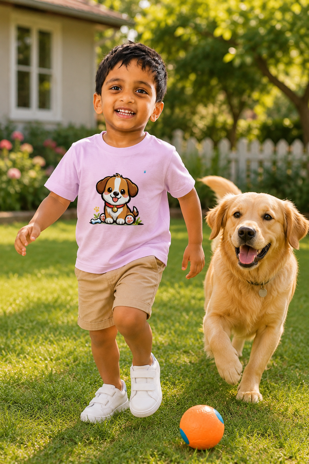 Dog funny Boy's Crew Neck T-Shirt