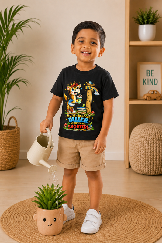 giraffe taller Boy's Crew Neck T-Shirt
