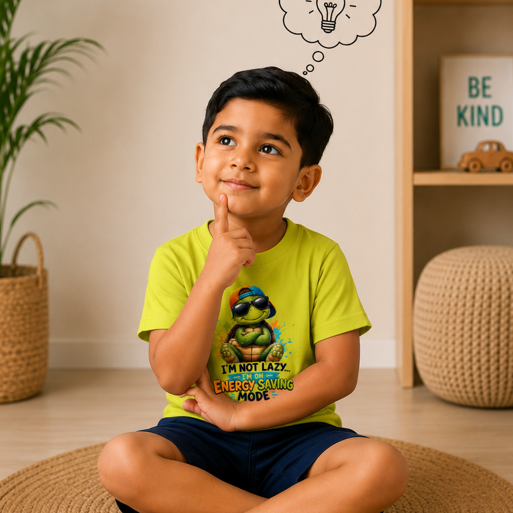 Enerrgy saving mode Boy's Crew Neck T-Shirt