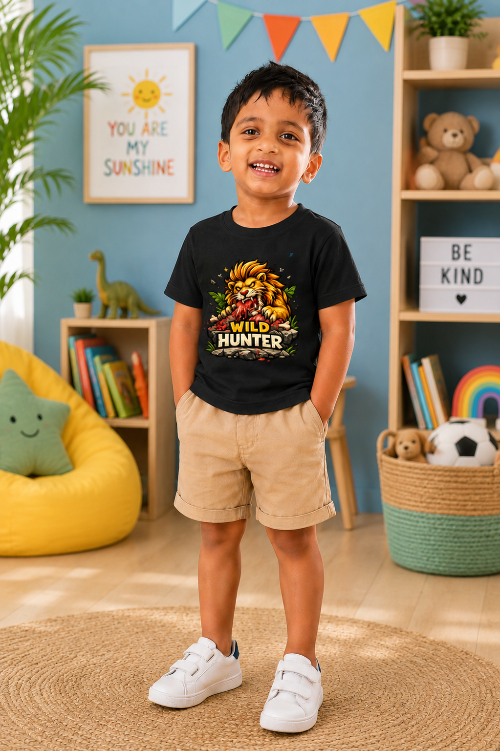 wild hunter Boy's Crew Neck T-Shirt